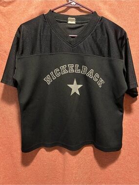 Vintage 2007 Y2K Nickelback Band Jersey Crop